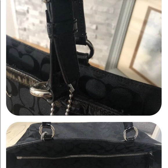 Coach Signature Shoulder Bag Large Lightweight LL1161 Adjustable Double Straps - Picture 5 of 5